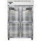 Continental 2FSNSSGDHD - Reach-In Freezer, two-section, shallow depth, narrow glass half doors