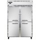 Continental 2RNSSHD - Reach-In Refrigerator, two-section, half-height solid doors