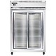 Continental 2RSNSSSGD - Reach-In Refrigerator, two-section, shallow depth, narrow sliding glass doors