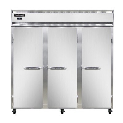 Continental Refrigeration 3F-SS Reach-In Freezer 