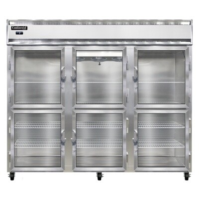 Continental Refrigeration 3FE-SS-GD-HD Reach-In Freezer 