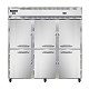 Continental 3RFFNHD - Reach-In Dual Temp Unit, three-section, half-height solid doors