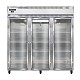 Continental 3RNSSGD - Reach-In Refrigerator, three-section, narrow glass doors