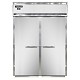 Continental D2RINSA - Roll-In Refrigerator, two-section, full-height solid doors, stainless ramps