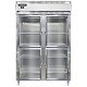 Continental D2RSNSSGDHD - Reach-In Refrigerator, two-section, shallow depth, half-height glass doors