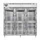 Continental D3RNSAGDHD - Reach-In Refrigerator, three-section, half-height glass doors
