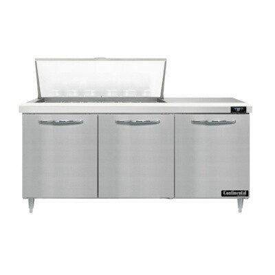 Continental Refrigeration D72N18M Mega Top Prep Table 