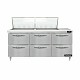 Continental D72N24M-D - Mighty Top Sandwich Prep Table, 72