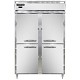 Continental DL2W-SA-HD - Reach-In Heated Cabinet, two-section, narrow half-height doors