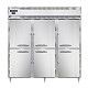 Continental DL3W-SA-PT-HD - Pass-Thru Heated Cabinet, three-section, narrow half-height doors