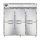 Continental DL3W-SS-HD - Reach-In Heated Cabinet, three-section, narrow half-height doors