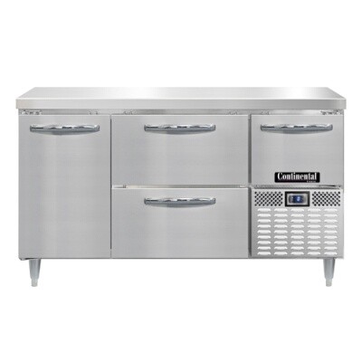 Continental Refrigeration DLFA60-SS-D Work Top Freezer 