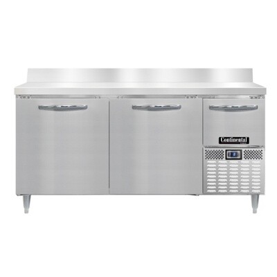 Continental Refrigeration DLFA68-SS-BS Work Top Freezer 
