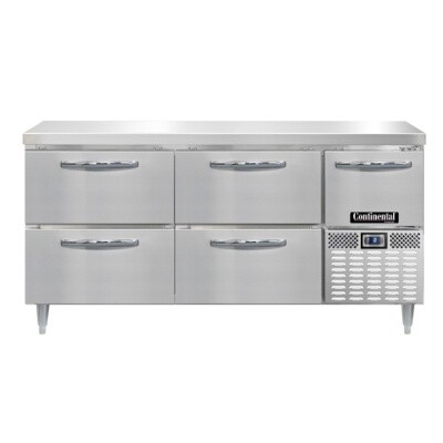 Continental Refrigeration DLFA68-SS-D Work Top Freezer 