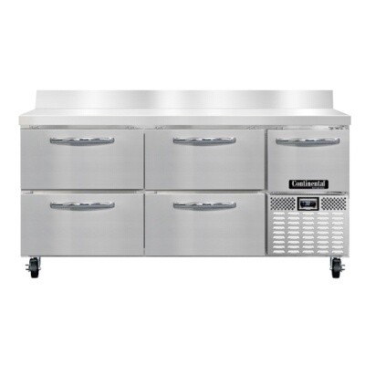 Continental Refrigeration RA68NBS-D Work Top Refrigerator 