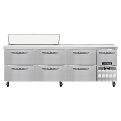 Continental Refrigeration RA93N12-D Sandwich & Salad Prep Table 