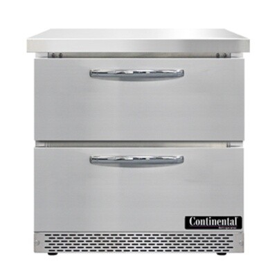 Continental Refrigeration SW32N-FB-D Work Top Refrigerator 