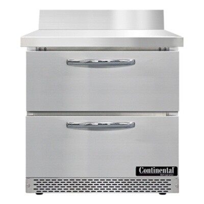 Continental Refrigeration SW32NBS-FB-D Work Top Refrigerator 