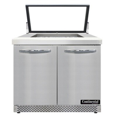 Continental Refrigeration SW36N12M-HGL-FB Mega Top Prep Table 