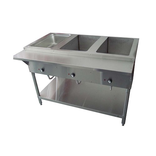 Cozoc ST5005E-3 - Hot Food Table, electric, wet or dry operation, 47'W, (3) wells, infinite controls 