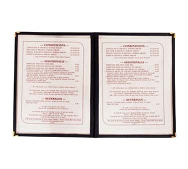 Update International MCV-2GR - Menu Cover, 9-1/4' x 12', double fold, green vinyl binding 