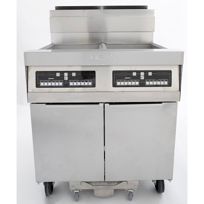 Dean 2FPRG50T - Floor Fryer, gas, (2) 50 lb. capacity each, built-in filtration, millivolt control 