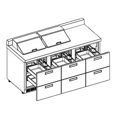 Delfield ST4472NP-12 Sandwich & Salad Prep Table 