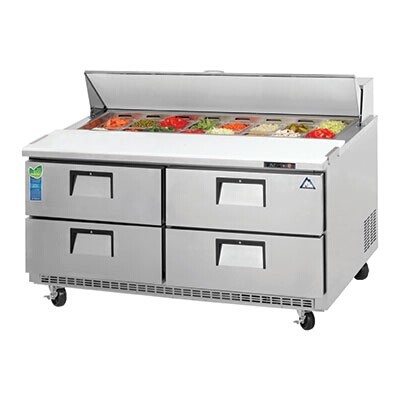 Everest EPBNWR2-D4 Sandwich and Salad Prep Table 