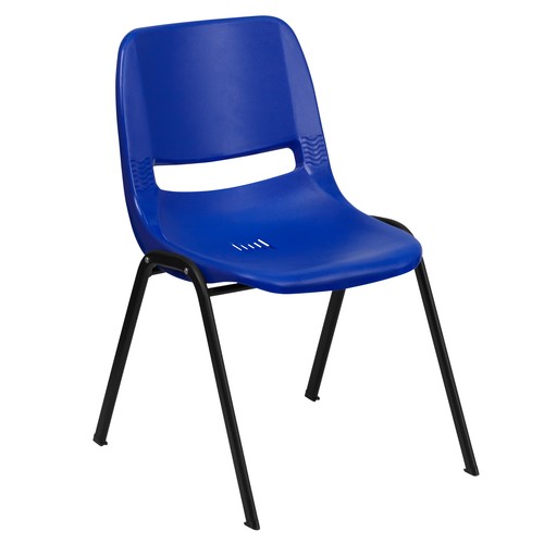 Flash Furniture RUT-EO1-BL-GG Outdoor Stacking Chair 