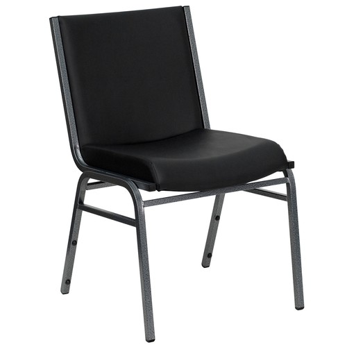 Flash Furniture XU-60153-BK-VYL-GG Stacking Chair 