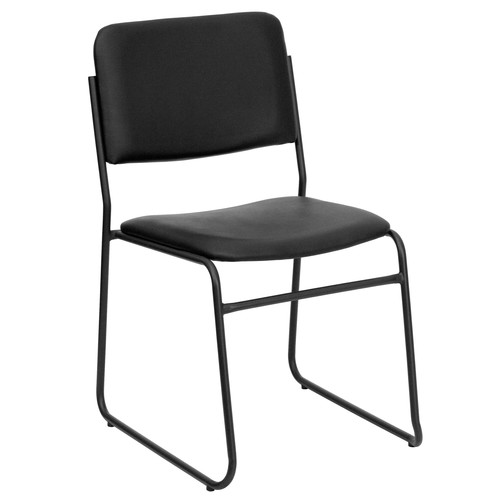 Flash Furniture XU-8700-BLK-B-VYL-30-GG Stacking Chair 
