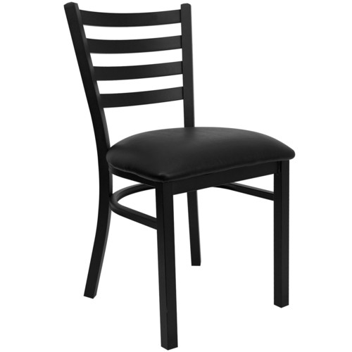 Flash Furniture XU-DG694BLAD-BLKV-GG Side Chair 