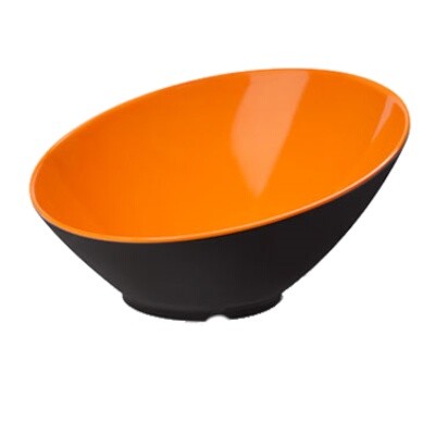 GET Enterprises B-792-OR/BK Melamine Bowl 