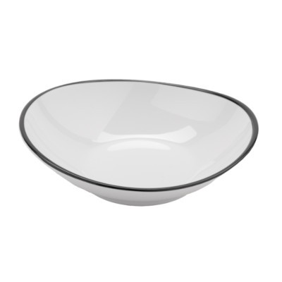 GET Enterprises B-60-W/BK Melamine Bowl 