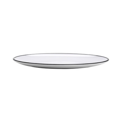 GET Enterprises OP-1291-W/BK Plastic Plate 