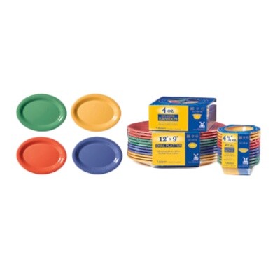 GET Enterprises SP-OP-120-MIX Plastic Platter 