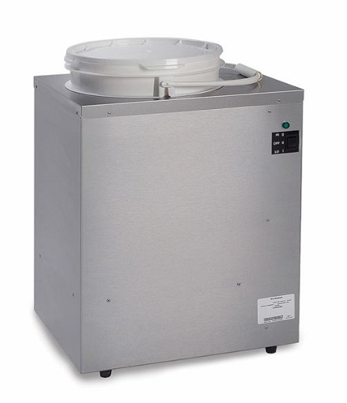 Gold Medal 2219-00-001 - Bucket Pre-Warmer for Cheese Topping, 5 gallons 