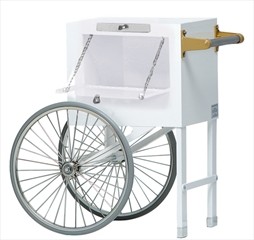 Gold Medal 2659CWD - Popcorn Cart with Door, White 