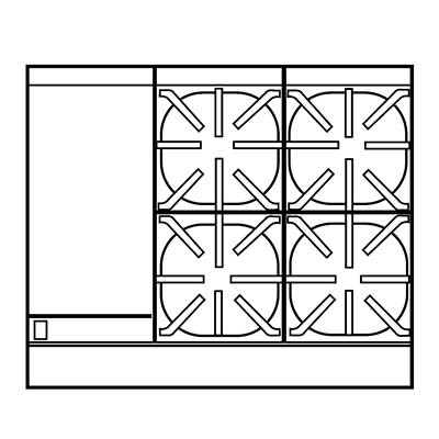 Imperial IR-4-G12-C Restaurant Range 