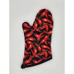 Intedge 338OCP13 - Chili pepper oven mitt, hang-up loops, right or left handed, 13' 