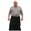 Intedge 334BK - Bistro Apron, 2 Pockets, Black 
