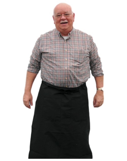 Intedge 334BK - Bistro Apron, 2 Pockets, Black 