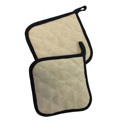Intedge 318-8 - Pot Holder, 8'L x 8'W, square, resistant up to 450°F, terry/Thermotex, natural/tan 
