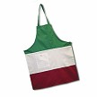 Intedge 335I - Italian Apron, 32'L x 28'W, (1) hip pocket, (1) pen pocket, green/white/red 