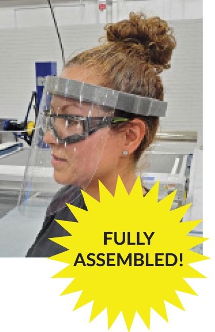 Intedge FS112 - Disposable Face Shield, clear PET plastic 