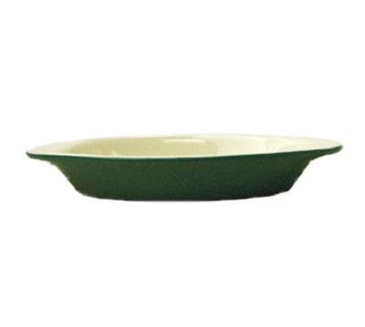 International Tableware WRO-8-EW-G - Welsh Rarebit, 8 oz., 8-1/2' x 4-1/8', white/green (Case of 36) 