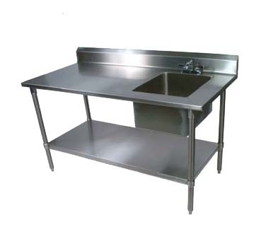 John Boos EPT8R5-3060SSK-R-X Work Table with Prep Sink 