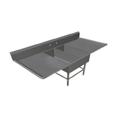 John Boos 42PB1431-2D30 Two Compartment Sink 