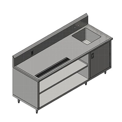 John Boos 4CB4R10-30144-R Beverage Counter 