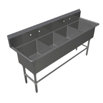 John Boos 4PB3024 Four Compartment Sink 